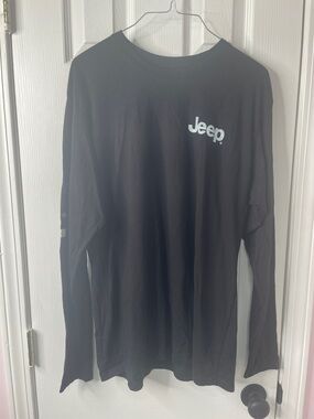 Jeep Black Long Sleeve Tee with White Logo